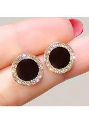 Earrings Crystal Rhinestones Stud Stunning Simple Trendy Stylish Formal Glam